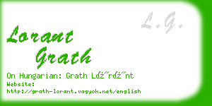 lorant grath business card